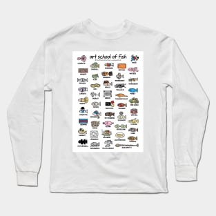 art school of fish (composite) Long Sleeve T-Shirt